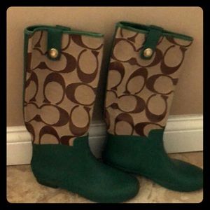 Coach rain boots